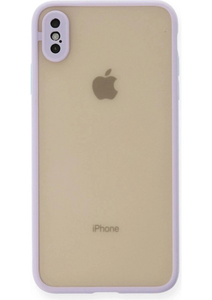 iPhone Xs Max Kılıf Montreal Silikon Kapak - Mor