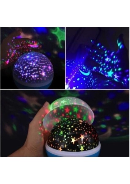Renkli LED Gece Lambası, Dönen Başlıklı, Projeksiyonlu, USB Veya Pilli, Yıldızlı Gökyüzü fırsatları