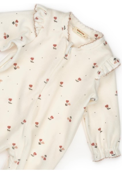 Bebek Uzun Kollu Kadife Tulum %100 Organik Pamuk - Yenidoğan - CSY6058 fırsatları