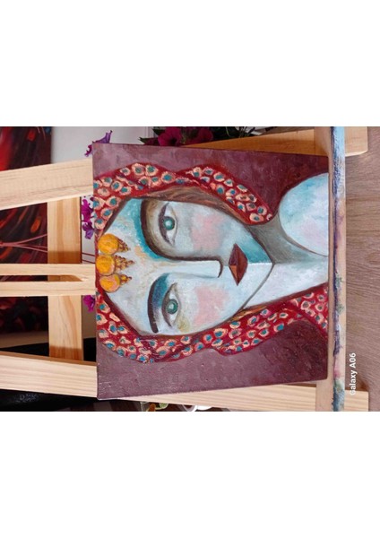 Gelin Köylü Kız Temalı Yağlı Boya Tablo 25*25