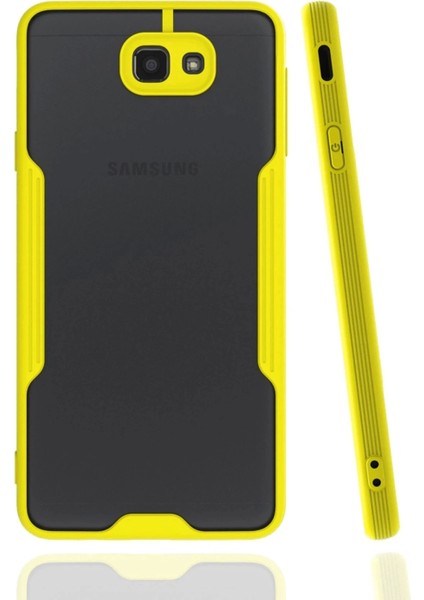 Samsung Galaxy J7 Prime Kılıf Platin Silikon - Sarı
