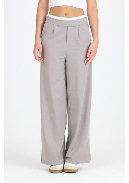 Kadın Kemeri 2 Renk Detaylı Ispanyol Paça Pantolon 5006