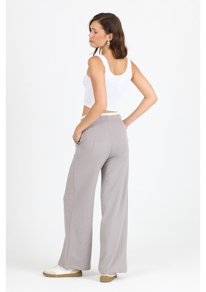 Kadın Kemeri 2 Renk Detaylı Ispanyol Paça Pantolon 5006 indirimleri