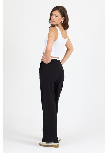 Kadın Kemeri 2 Renk Detaylı Ispanyol Paça Pantolon 5006 indirimleri