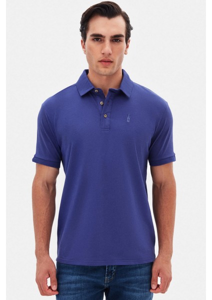 Slim Fit Mor Pike Dokulu T-Shirt 4EC146011784M