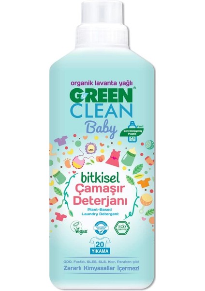 Bfs Green Clean Baby Bitkisel Çamaşır Deterjanı 1000 ml (20 Yıkama)