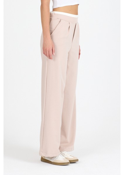 Kadın Kemeri 2 Renk Detaylı Ispanyol Paça Pantolon 5006