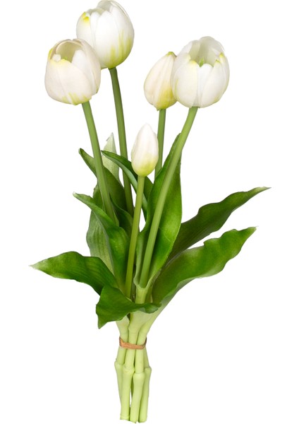 Yapay Lale Islak Dokulu Beyaz 40 Cm.