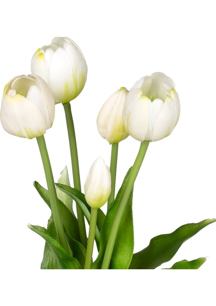 Yapay Lale Islak Dokulu Beyaz 40 Cm. fiyatları