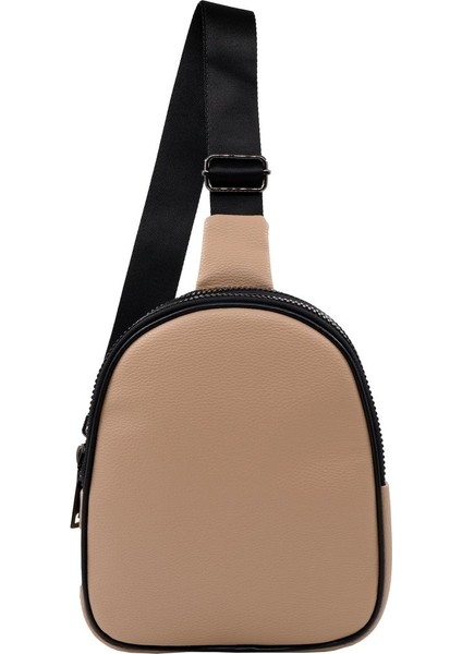 Koyu Bej Doğal Vücut Çapraz Çanta Şık ve Hafif Tasarım