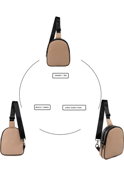 Koyu Bej Doğal Vücut Çapraz Çanta Şık ve Hafif Tasarım indirimleri