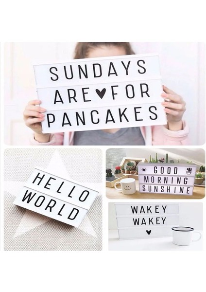 Renkli A4 Işık Kutusu Masa ve Gece Lambası, LED ile Parlak ve Şık Tasarım