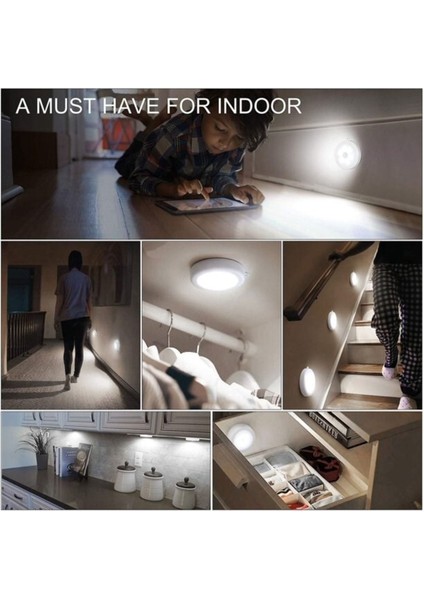 USB Şarjlı LED Işık Seti, Hareket Sensörlü, Mıknatıslı, Gece Kullanım Için Ideal 4 Adet fırsatları