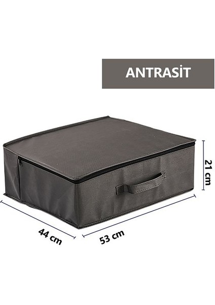 5'li Set 53 x 44 x 21 cm Baza Altı & Dolap Içi Organizer, Yorgan & Yastık Düzenleyici Hurç Antrasit fiyatları