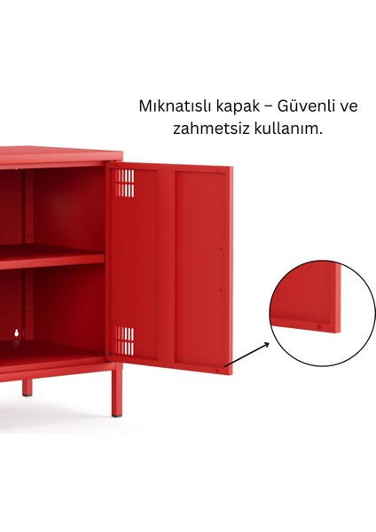 Pera Komodin Kapaklı 41,5 x 40 x 64,50 cm - 9 Renk Seçeneği Bulunmaktadır
