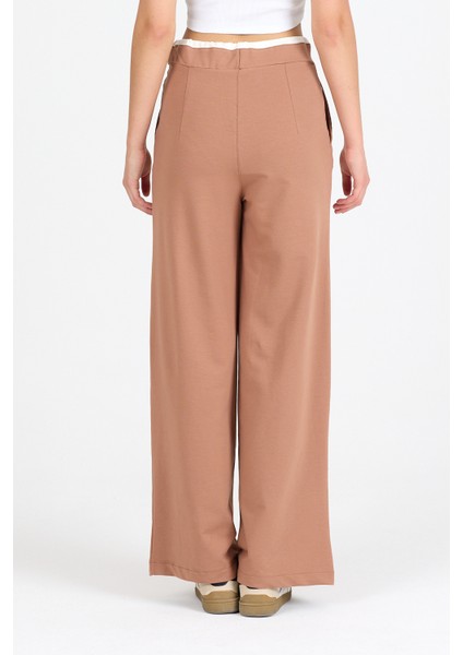 Kadın Kemeri 2 Renk Detaylı Ispanyol Paça Pantolon 5006 fiyatları