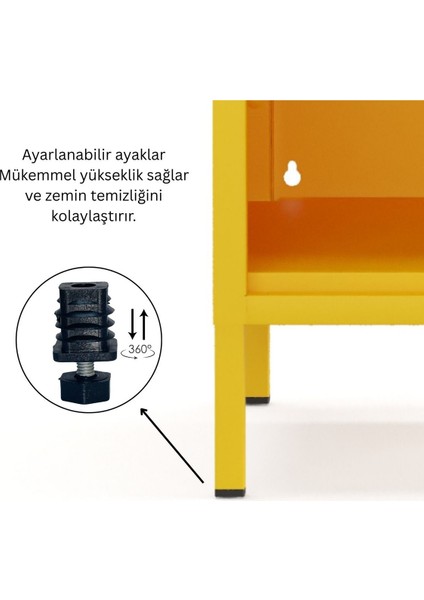 Pera Komodin Açık Raflı 41,5 x 40 x 64,50 cm - 9 Renk Seçeneği Bulunmaktadır indirimleri