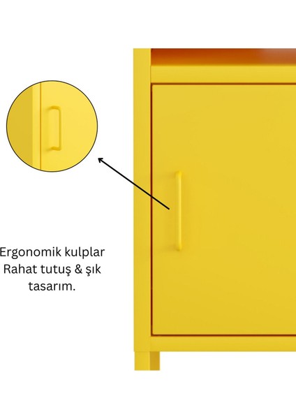 Pera Komodin Açık Raflı 41,5 x 40 x 64,50 cm - 9 Renk Seçeneği Bulunmaktadır