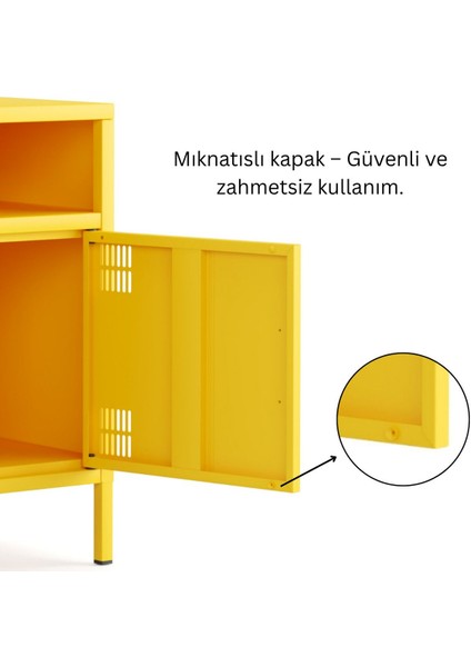 Pera Komodin Açık Raflı 41,5 x 40 x 64,50 cm - 9 Renk Seçeneği Bulunmaktadır