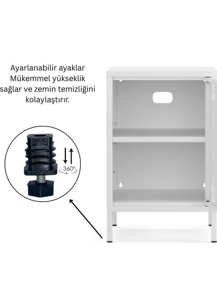 Pera Komodin Kapaklı 41,5 x 40 x 64,50 cm indirimleri