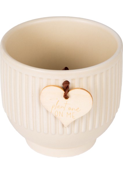 Seramik Saksı Krem 10X10.5 Cm. fırsatları