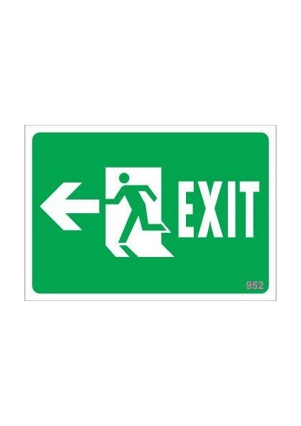 Acil Çıkış Uyarı Levhası 17,5X25 KOD:952