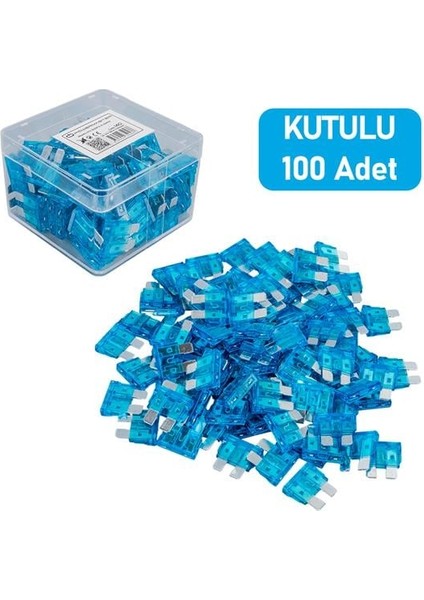 Powermaster 15 Amper Aşırı Yük ve Kısa Devre Koruma Bıçaklı Oto Sigortası (100LÜ Paket) fırsatları