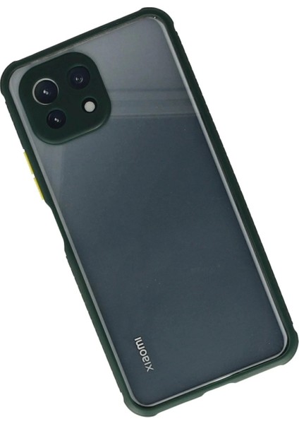 Xiaomi Mi 11 Lite Kılıf Miami Şeffaf Silikon - Koyu Yeşil fiyatları