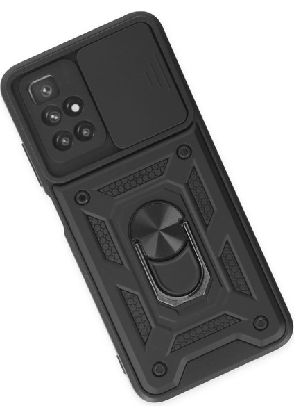 Xiaomi Redmi 10 2022 Kılıf Pars Lens Yüzüklü Silikon - Siyah modelleri