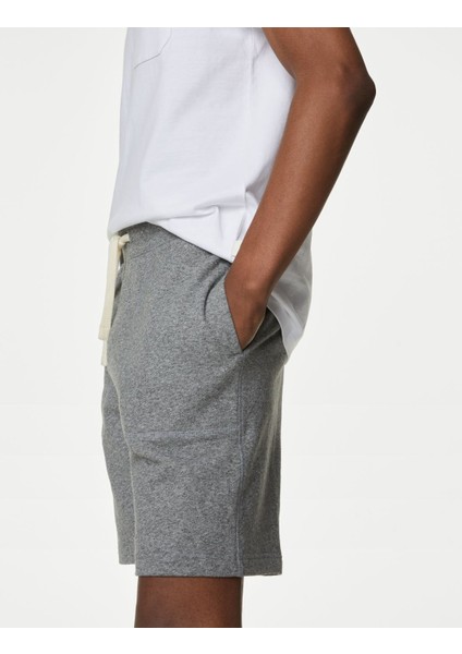 Saf Pamuklu 2'li Örme Şort Seti modelleri