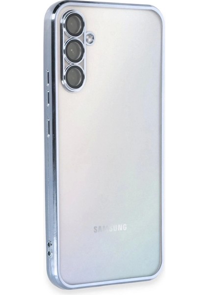 Samsung Galaxy A34 5g Kılıf Lensli Silikon - Açık Mavi