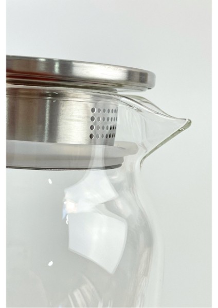 1500 ml Borosilikat Cam Su Sürahisi - Metal Kapaklı ve Isıya Dayanıklı modelleri