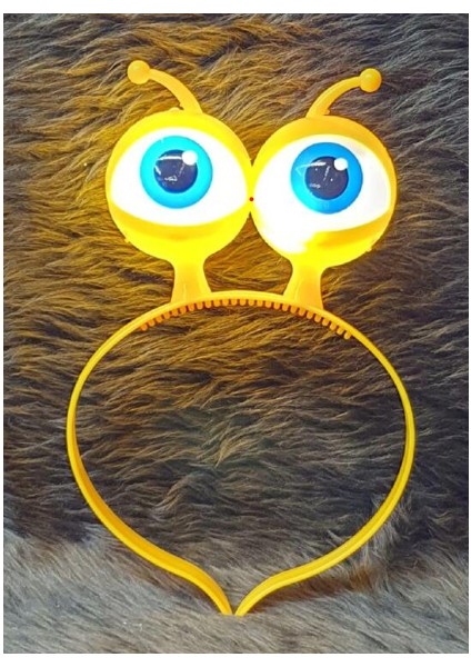 LED Işıklı & Pilli Uzaylı Göz Parti Tacı Sarı Renk fiyatları