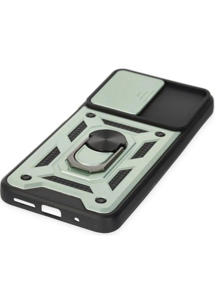 Xiaomi Redmi 10 2022 Kılıf Pars Lens Yüzüklü Silikon - Yeşil indirimleri