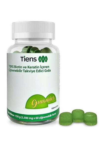 Biotin ve Keratin Içeren Çiğnenebilir Takviye Edici Gıda
