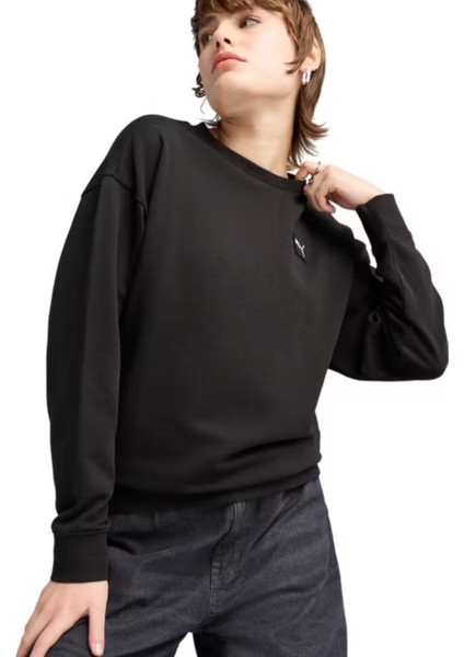 Ess Elevated Comfort Crew Siyah Kadın Sweatshirt 68501701