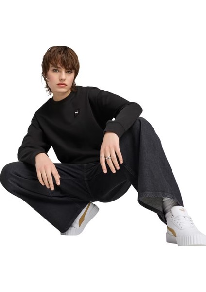 Ess Elevated Comfort Crew Siyah Kadın Sweatshirt 68501701 fiyatları