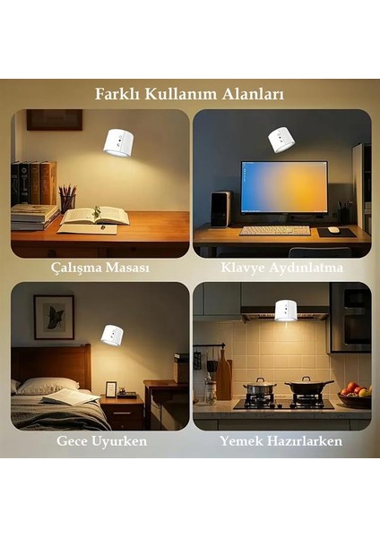 AL-SK-BD80A Çift Yönlü Kumandalı Duvar Aplik Çalışma Lambası 3000K-4000K-6500K fırsatları