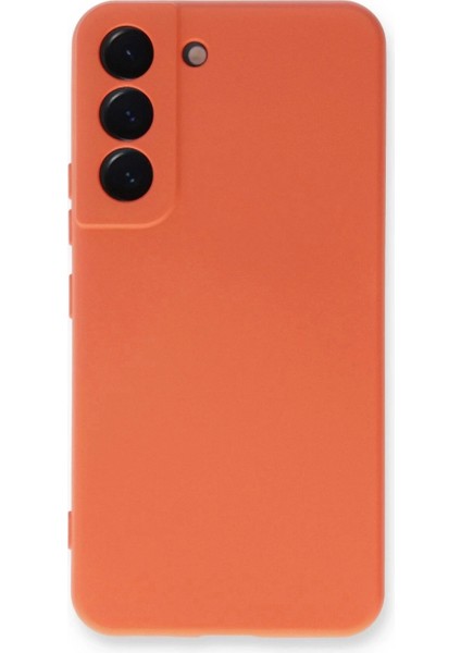 Samsung Galaxy S22 Plus Kılıf Nano Içi Kadife Silikon - Turuncu modelleri
