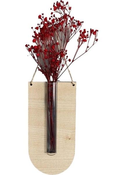 Ahşap 3'lü Duvar Çiçekliği Kahverengi, Dekoratif ve Şık Tasarım