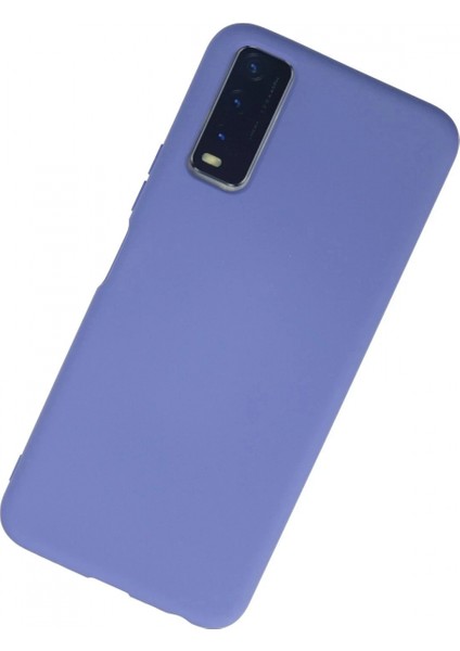 Vivo Y11S Kılıf Nano Içi Kadife Silikon - Lila modelleri