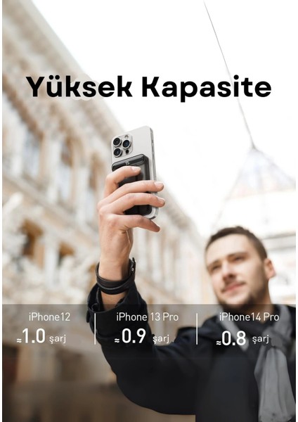 Mag-X Magsafe Uyumlu Standlı 5.000MAH Powerbank MXB003 Sıyah fırsatları