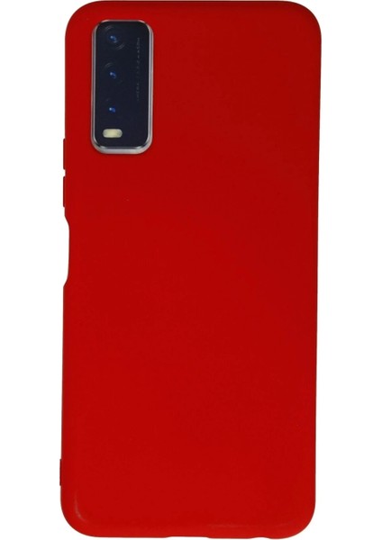 Vivo Y11S Kılıf Nano Içi Kadife Silikon - Kırmızı