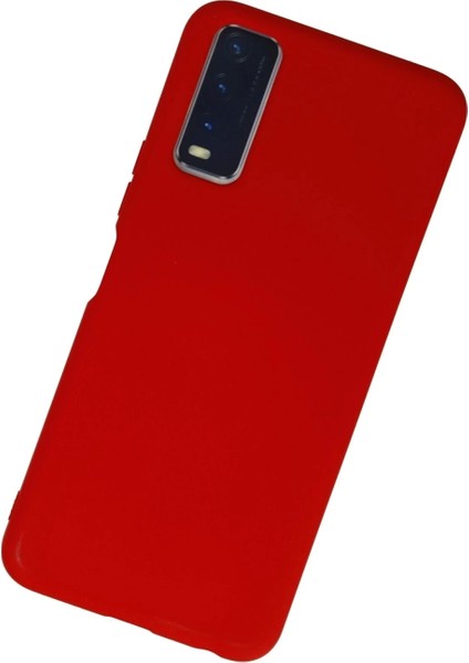 Vivo Y11S Kılıf Nano Içi Kadife Silikon - Kırmızı modelleri