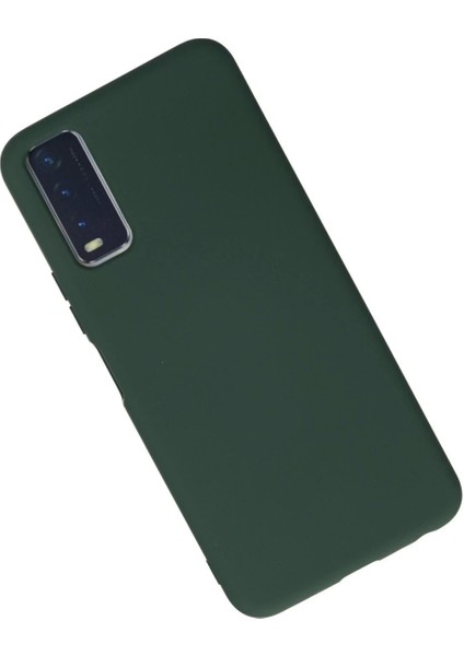 Vivo Y11S Kılıf Nano Içi Kadife Silikon - Koyu Yeşil fiyatları