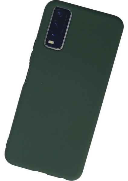 Vivo Y11S Kılıf Nano Içi Kadife Silikon - Koyu Yeşil modelleri