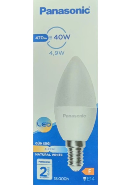 Panasonıc Mum Ampul 4.9W 4000 Kelvin Günışığı E14 Ince Duy fiyatları