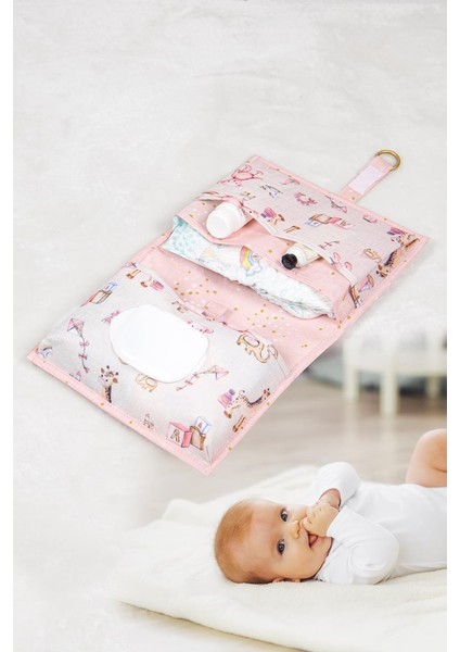 Bebek Alt Bakım Çantası, Pembe