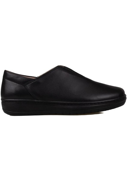 Siyah Hakiki Deri Kadın Lastikli Comfort Ayakkabı fiyatları