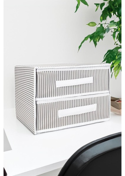 2 Bölmeli Kumaş Çekmece Organizer – 31 x 30 x 22 cm fiyatları